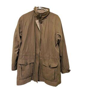Vintage American Bazaar II Mens Khaki Jacket‎ Size L Cotton Blend
